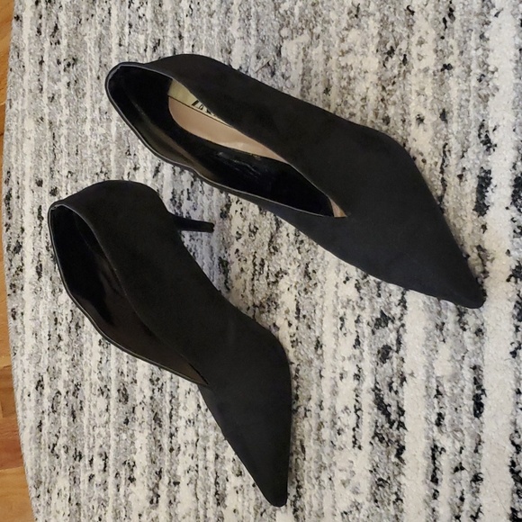 Zara black micro suede heel - Picture 7 of 8